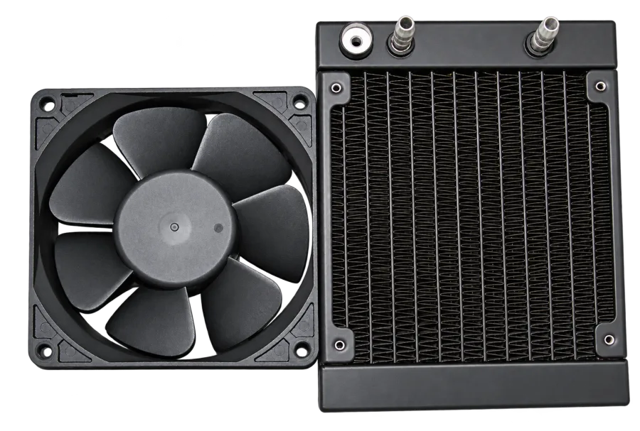 Cooling fan and radiator representing thermal management components